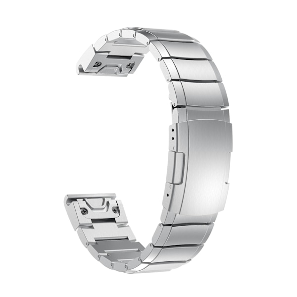 Rustfritt stål klokkearmbånd for Garmin Fenix 7x (FMY) Sliver