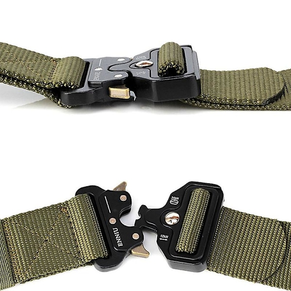 YKK 3,8 cm bred spänne utomhus casual nylonbälte (FMY) Army Green
