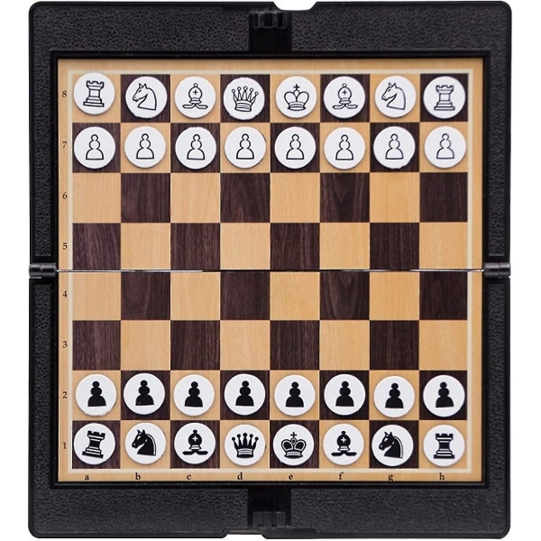 Foldbar Magnetisk Skakspil, Lmell Mini Lomme Student Sjov Skak, Lmell Tegnebog Udseende Gave (FMYED)