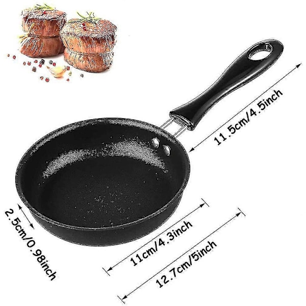 2 stycken Mini Omelettpanna, Mini Stekpanna, Mini Non-Stick Stekpanna, Stekt Ägg (FMY)