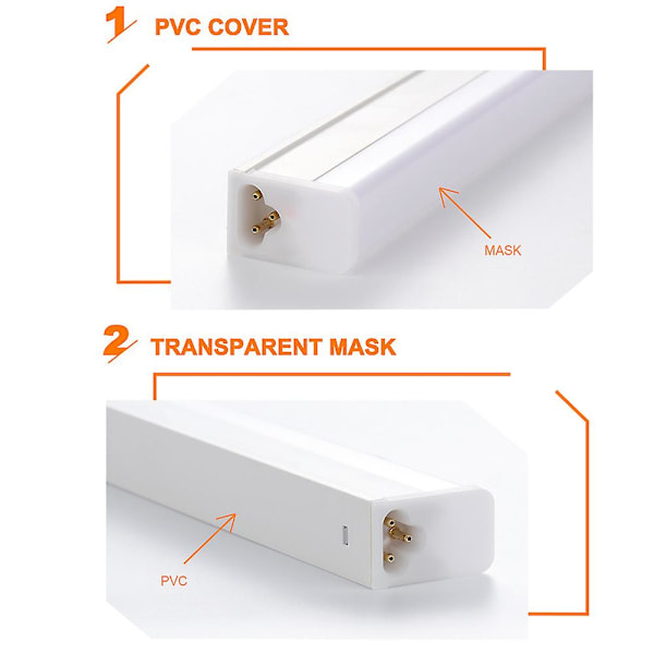 LED-rør T5 Lampe 220V Fluorescerende Lysrør 9W 14W 18W LED Vegglampe For Hjem (FMY) Black white