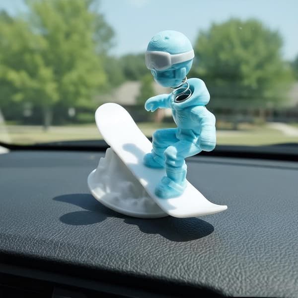 3D-printet instrumentbrætfigur, \"drift\"-stil ornament, robust tilbehør lavet af syntetisk materiale (FMY)