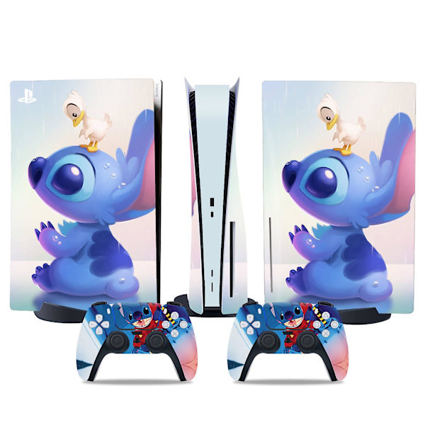 PS5 optisk stasjon versjon klistremerke, kult PS5 skinn, kontrollerhåndtak, for PS5 konsoll og kontroller, Søt klistremerke, Søtt skinn, Tegneserie anime, L  (FMY)