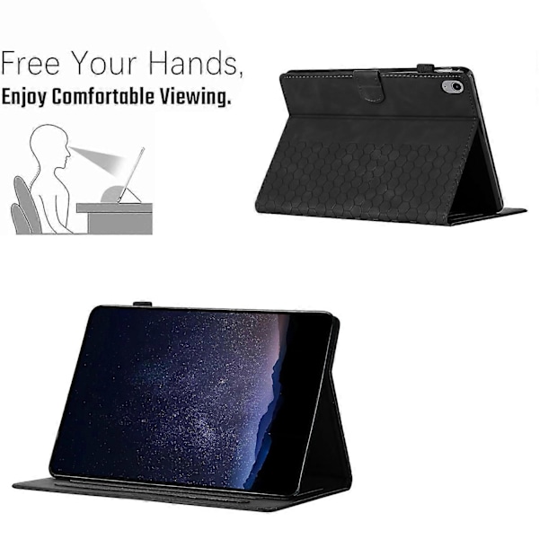 Präglat Läderfodral för iPad 10:e Gen 10.9 2022 (FMY) Black