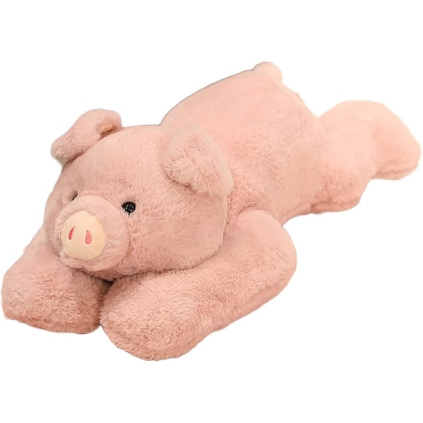 Viktade gosedjur för ångest, 19.7in 3.3lbs viktade gris gosedjur leksak Söt rosa gris plyschkudde för vuxna pojkar flickor (FMY)