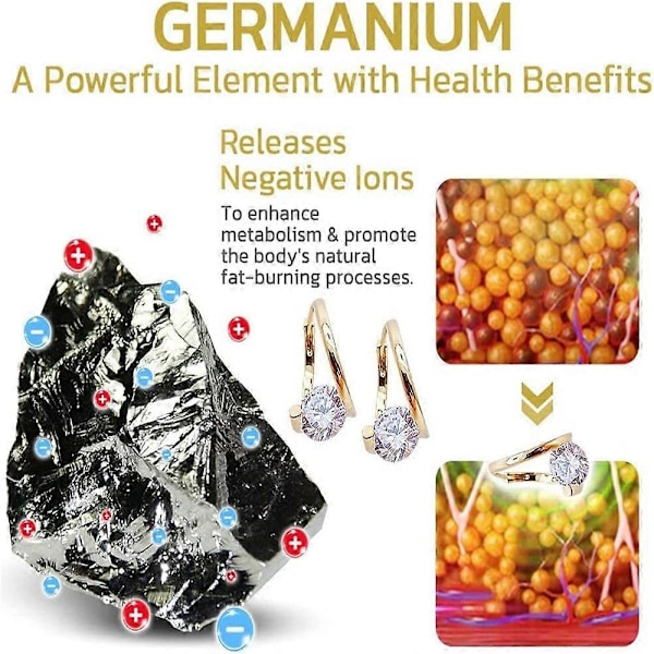 Lymphvity Germanium Örhängen för Kvinnor Lymfatiskt Terapi Smycken Present (FMY) Gold