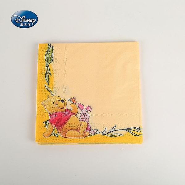 44 st Winnie The Pooh-festartiklar för 12 barnkalasdekorationer Bordsartiklar Winnie The Pooh-temafestdekoration (FMY)