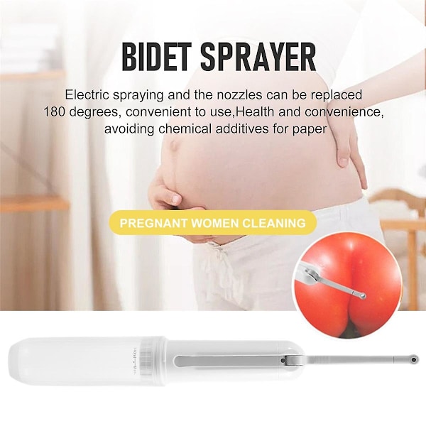 Automatisk elektrisk bidet-sprayer reisespray reisedusj bærbar - hvit (FMY) white