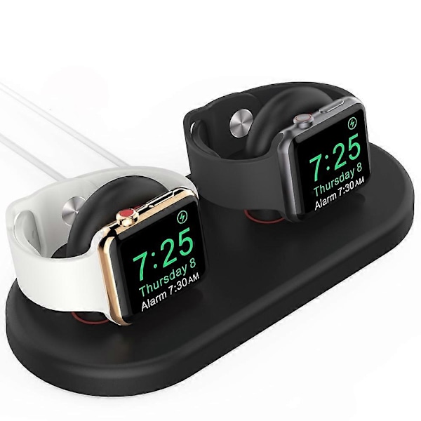 Type C AHASTYLE PT116 til Apple Watch Dobbelt Position Opladningsstand Smart Watch Oplader Holder Base (FMY) Multicolor Style C