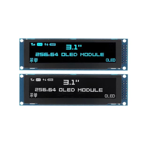 3,12 tommer OLED-skærm 256x64 SSD1322 Driver Grafisk LCD-modul Parallel/SPI Loddestift til /C51 (FMY) White
