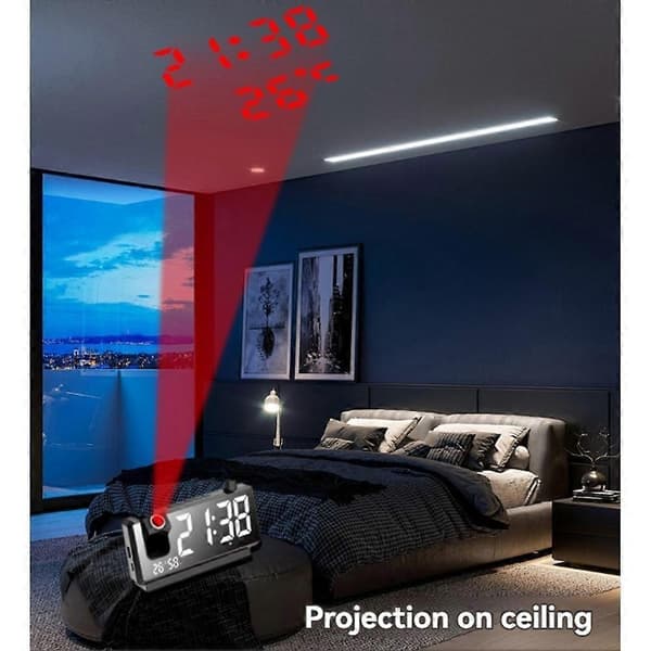 Projektionsväckarklocka HD LED-display Smart Projektionsklockor B (FMY)