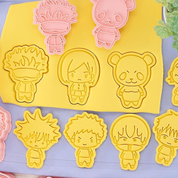 Jujutsu Kaisen Kakformar Keksformar Kakdegformar Fondant Bakning DIY Dessertform Verktyg 8 st/set  (FMY)