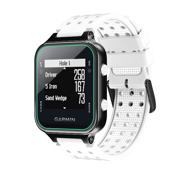 Rem til Garmin Approach S20 Monokrom Urrem til Garmin Approach S20 Silikone Udskiftning Mode Armbånd til Garmin (FMY) White