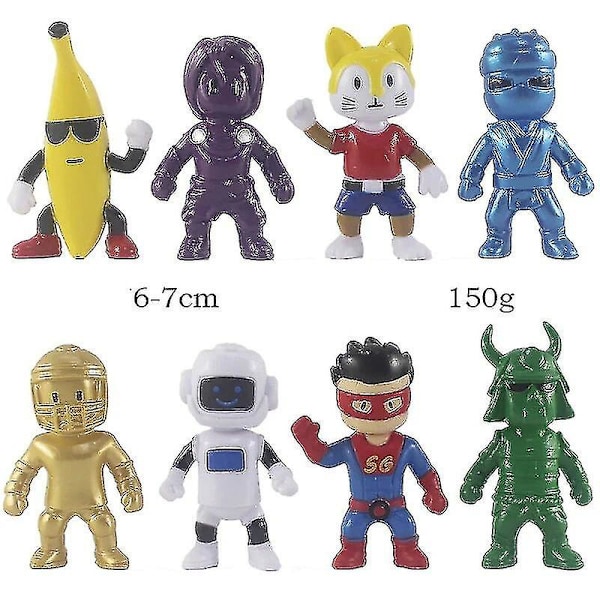 PVC Stumble Guys Taistelupelihahmojen Malli Juguetes Stumble Guys Anime Action & Leikkikuvasettikokoelma Lapsille Syntymäpäiväksi [xh]  (FMY) A 8pcs