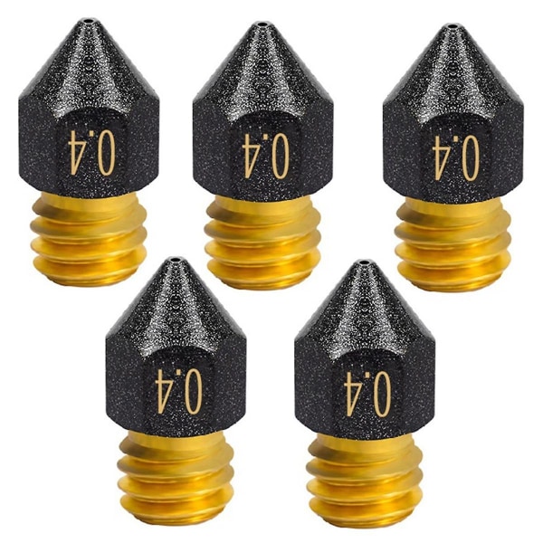 5pcs Mk8 Ptfe Coated Nozzle 0.4mm M6 Thread Brass Nozzle For Cr10 Cr10s -3 3d Printer Nozzles 1.75m  (FMY)