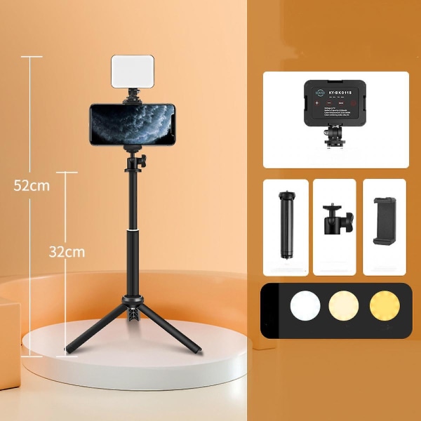 Camera Fill Light, LED Video Light Dimbar, Portable Light Photography, for Studio, livestreaming, videokamera Shooting Light (FMY)