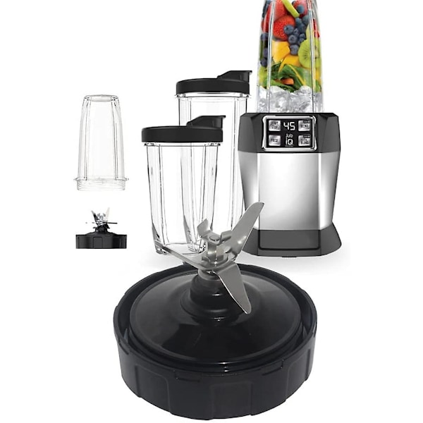 För Ninja Blender Montering 7 Fenor, Extraktorblad Blender Kopp Delar för BL451 BL456 (FMY) Black  Silver