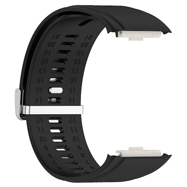Huawei Watch D:n korvaava ranneke, säädettävä silikoninen kellohihna (FMY) Black