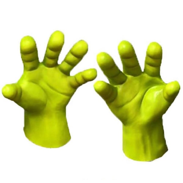 Halloween Shrek-naamio Kokokasvokypärä Cosplay-käsineet Puku Hauskat rekvisiitta miehille (FMY) Gloves