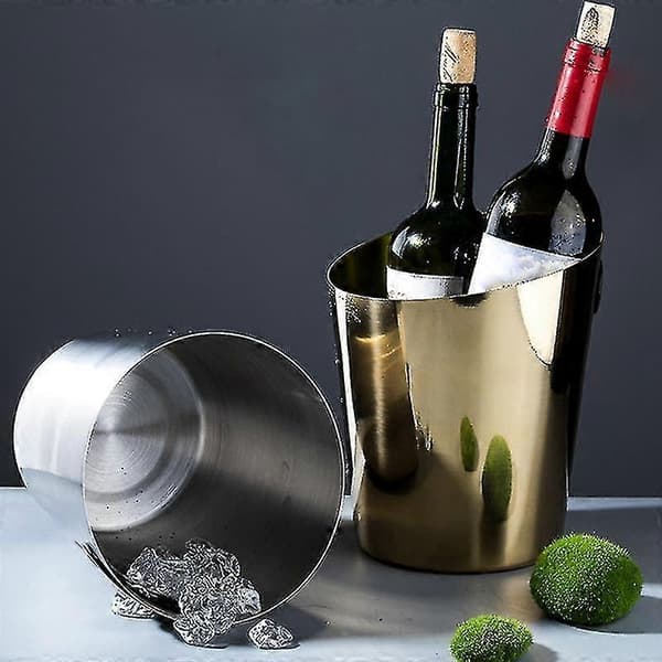 Champagnekøler i rustfrit stål, husholdnings ølkøler, Guld-Yvan(FMY)