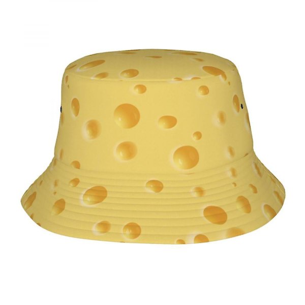 Keltainen Juustokuvioinen Bucket Hat Naisille Miehille Aurinkolakit Ranta Kalastuslippis Unisex Matkailu Ulkoilukorkit RBC  (FMY)