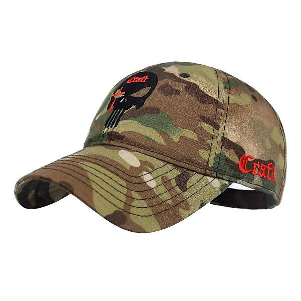 T.s.n.k Camouflage Miesten ja Naisten Juoksukorkki Amercian Punisher Seal Team Puuvillakorkki Säädettävä Snapback Baseball-korkki (FMY) Punisher BK