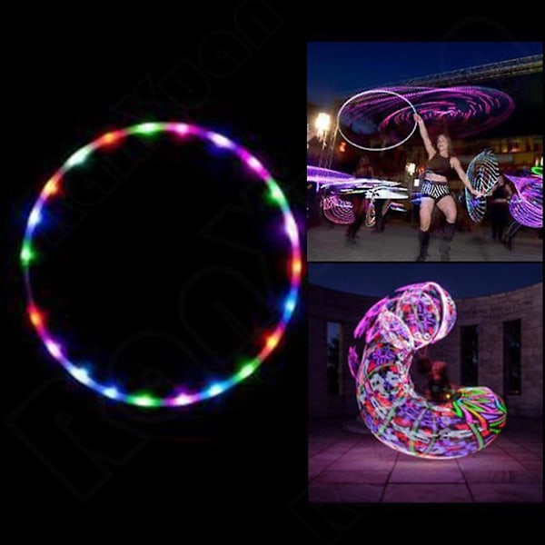 90CM Hula Hoop Sport Farverig Blinkende Fitness Værktøj til Vægttab (FMY)