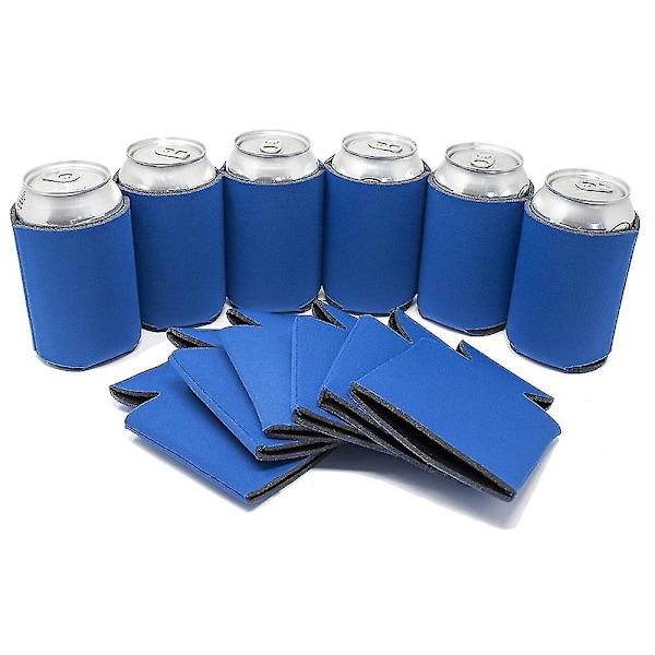 6-pack tomma ölburkskylare, neopren, ölburkskylare, dryckesflaskhållare, ärm (FMY) Blue