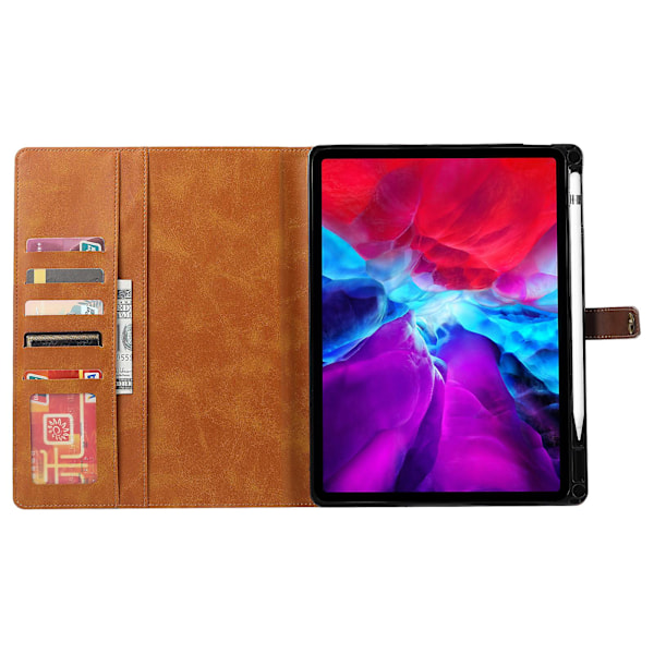 Fodral för iPad Pro 11 (2024) med Auto Wake/Sleep, Läderplånbok, Tablettöverdrag med Kortfack Black