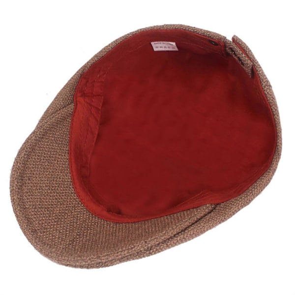 Unisex Newsboy Hatt Justerbar Flat Cap Basker Cabbie Ivy Hatt Gatsby Newsboy Hatt (FMY) Khaki 1