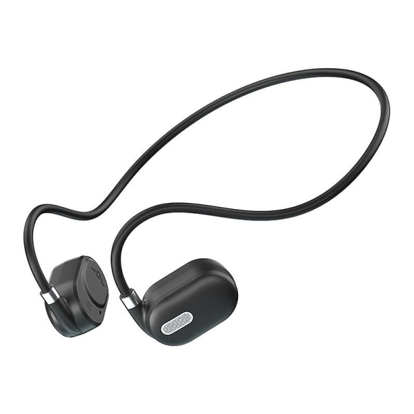 Bone Conduction 5.0 Bluetooth Headset Öronmonterat Vattentätt True Wireless Air Conduction Trådlöst Sports Running Headset (FMY) black
