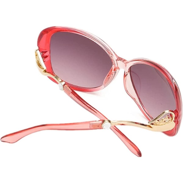 Aveki Vintage Cat's Eye Solglasögon för kvinnor 100 % UV-skydd Klassisk retrodesignerstil, rosa (FMY)