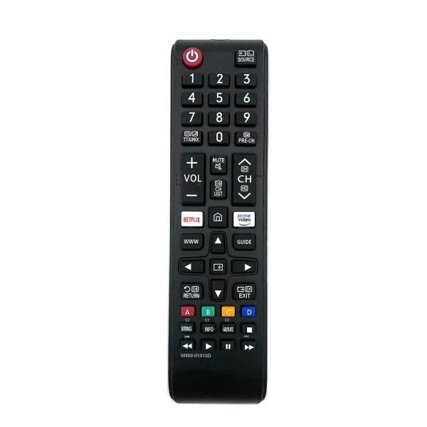 Universa Bn59-01315a Bn59-01315d Bn59-01315b Tv-fjärrkontroll med Netflix Prime Video Rakuten Tv-knapp för Samsung Smart Tv (AM4)