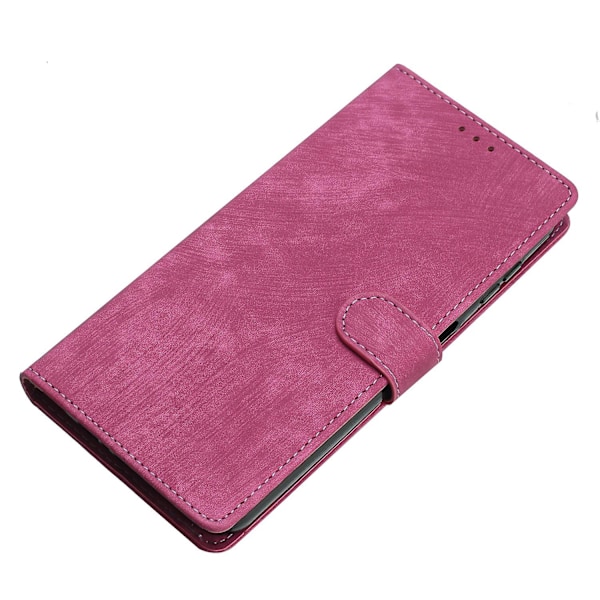 Väska för Motorola Moto G54 5G - Skinn-touch PU-läder Plånboksfodral med Stativ (FMY) Rose