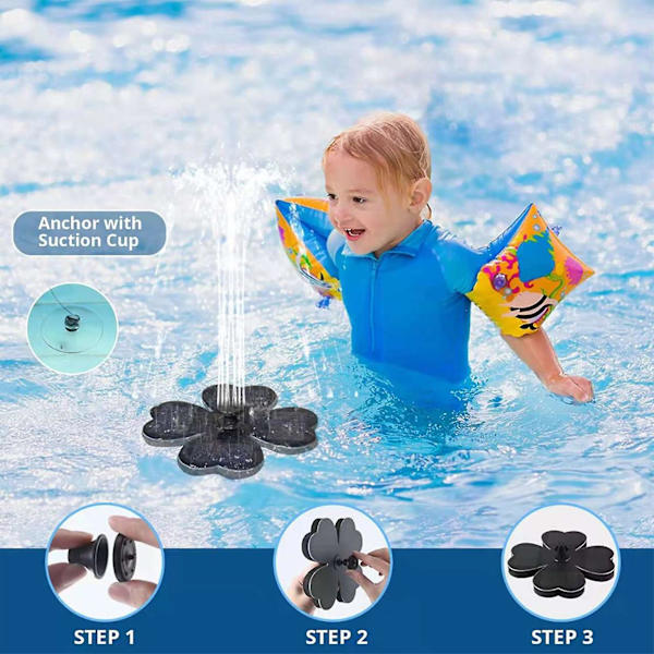 Automatisk solcellsfontän utomhus fågelbad flytande fontänpump-mxbc  (FMY) 2