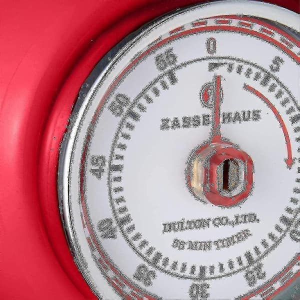 Magnetisk Retro Kökstimer, Klassisk Mekanisk Matlagningstimer (röd) (FMY) Red
