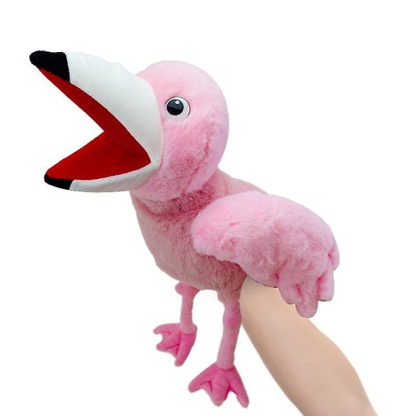 Söpö lintu Käsinukke Lasten Opetuspehmolelunukke Lastentarha Vanhemmanlapsi Tarinankerronta Papukaija Rag Nukke (FMY) flamingo