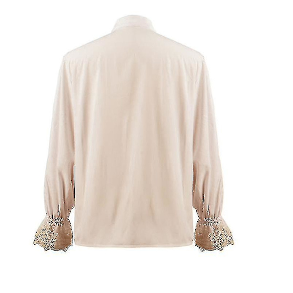 Miesten merirosvopaita vampyyri renessanssi viktoriaaninen asu vaatteet  (FMY) beige XL