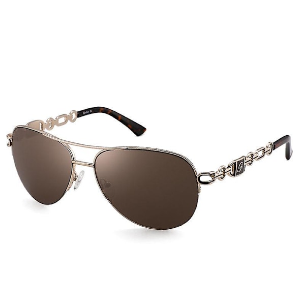Polarisoidut Aviator-aurinkolasit, kevyt metallikehyksinen aurinkolasit Uv400  (FMY) Brown
