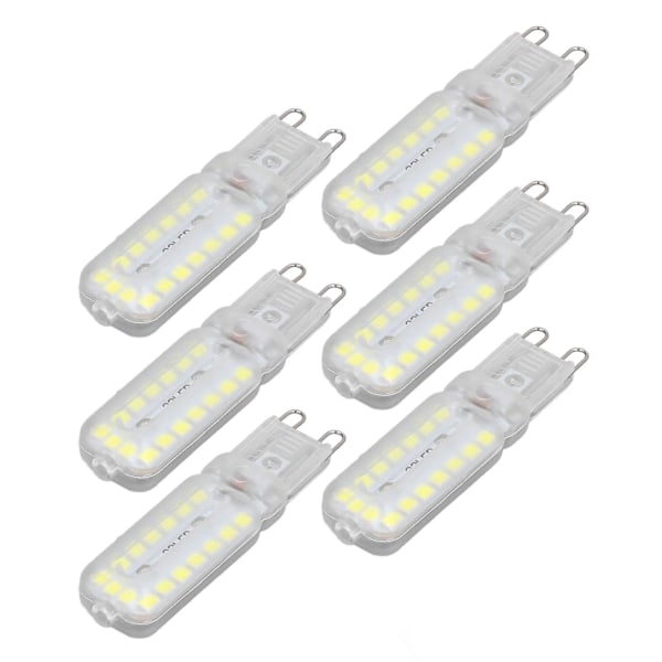 6 st G9 LED-lampor 7W Dimbar 360° Belysning Ersättningslampa för Vägg Skrivbord Skåplampa Vitt Ljus 220-240V (FMY)