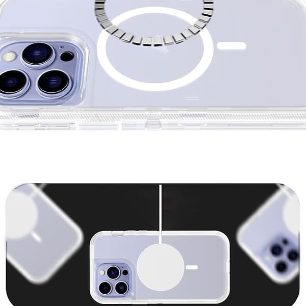 Støtsikkert MagSafe magnetisk telefondeksel til iPhone 14 Pro Max (FMY) Transparent For iPhone 14 Pro Max