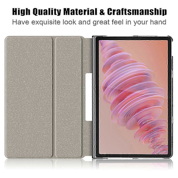 Til Lenovo Tab Plus 11,5-tommer TB351FU Etui Varmeafledning Stand Læder Tablet Cover - Rosaguld (FMY) Grey Lenovo Tab Plus