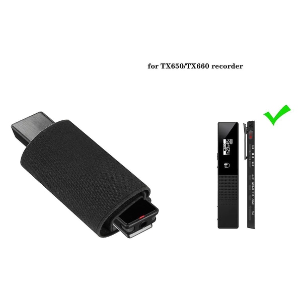 2 stk. håndmikrofon elastisk ærme til TX650/TX660 optagere, til bryllupsvideografer (FMY) Black
