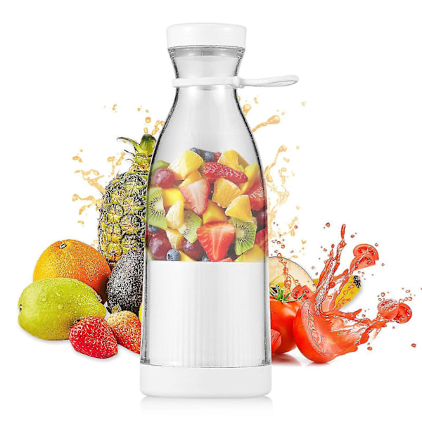 Portabel Mini Elektrisk Blender 300ml Juicekopp 6 Blad För Smoothie Milkshake Juice Barnmat Inbyggt Uppladdningsbart Batteri För Resor Spo (FMY) White