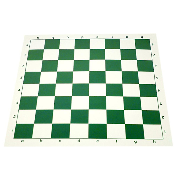 Sjakkmatte, PU-lær Turnering Rullbar Sjakkbrett (FMY) 43cm Green