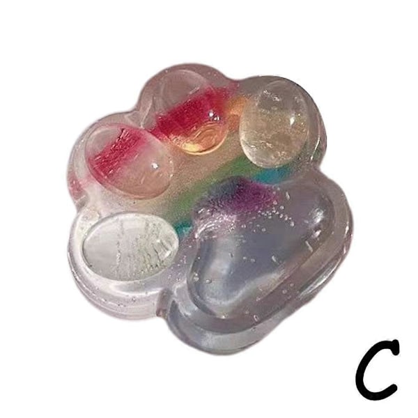 Kawaii Katttass-Squeezeleksak Mjuk Realistisk Gelé Glittrande Katteklor Leksaker (FMY) Strawberry