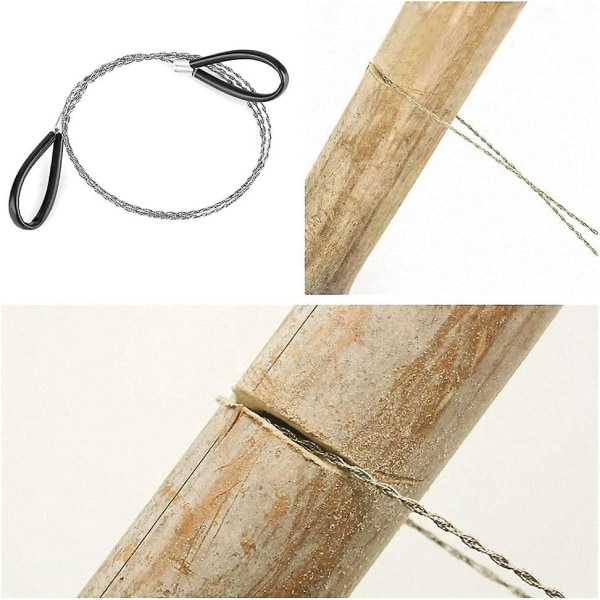 80cm lommesag kjede wire sag rustfritt stål wire sag for lommesag mini kabel kjede sag sett for camping  (FMY)