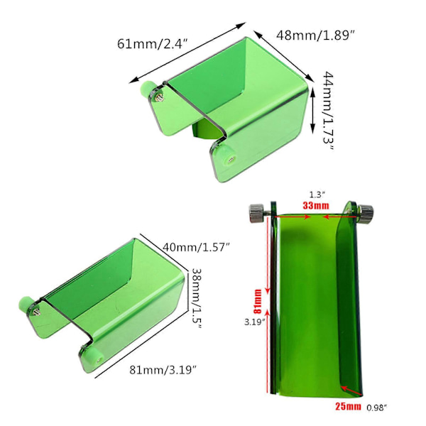 33mm 40mm 60mm Laserbriller Sikkerhedsbriller Bærbare til Øjenbeskyttelse 190-540nm Red 40MM