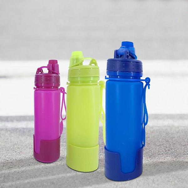 1 st 500 ml Sport Mjuk Vattenflaska Vikbar Flask (FMY) Blue