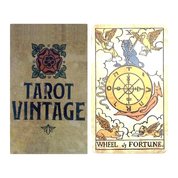Nye tarot vintage kort orakel vejledning spådom skæbne tarot dæk brætspil engelsk til familie gave fest spille kortspil (FMY)